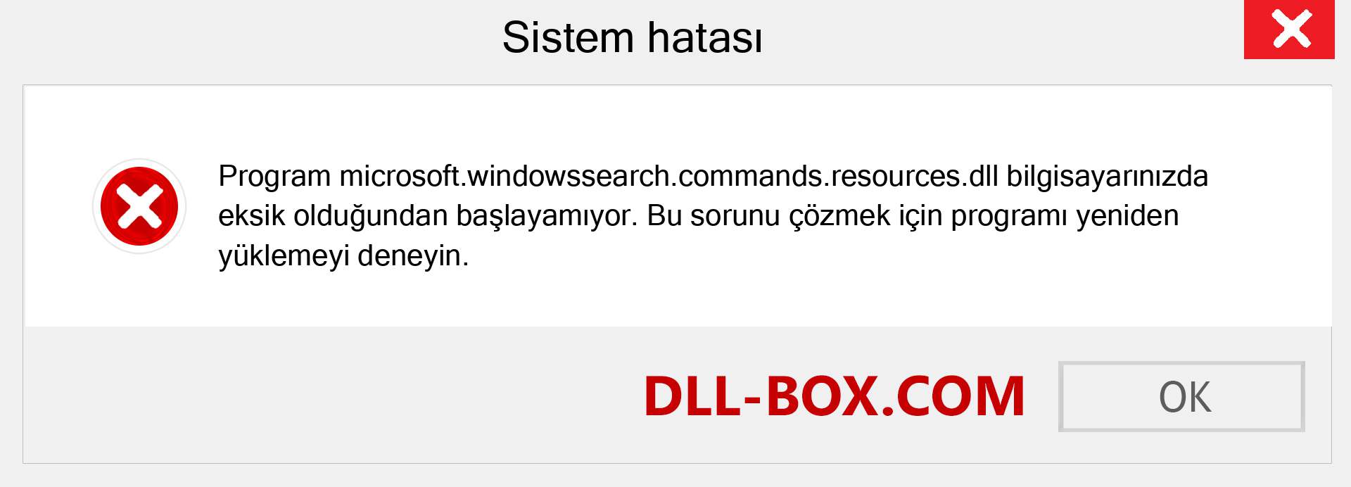 microsoft.windowssearch.commands.resources.dll dosyası eksik mi? Windows 7, 8, 10 için İndirin - Windows'ta microsoft.windowssearch.commands.resources dll Eksik Hatasını Düzeltin, fotoğraflar, resimler